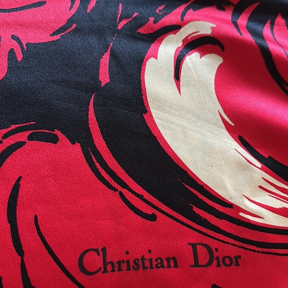 Rare!! VINTAGE Christian Dior Silk Scarf - Picture 9 of 14